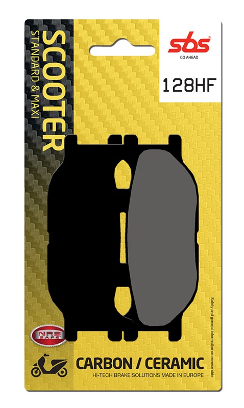 SBS brake pads KH199 street standart ceramic colour black YAMAHA yp 250/450/500 italjet (128HF)